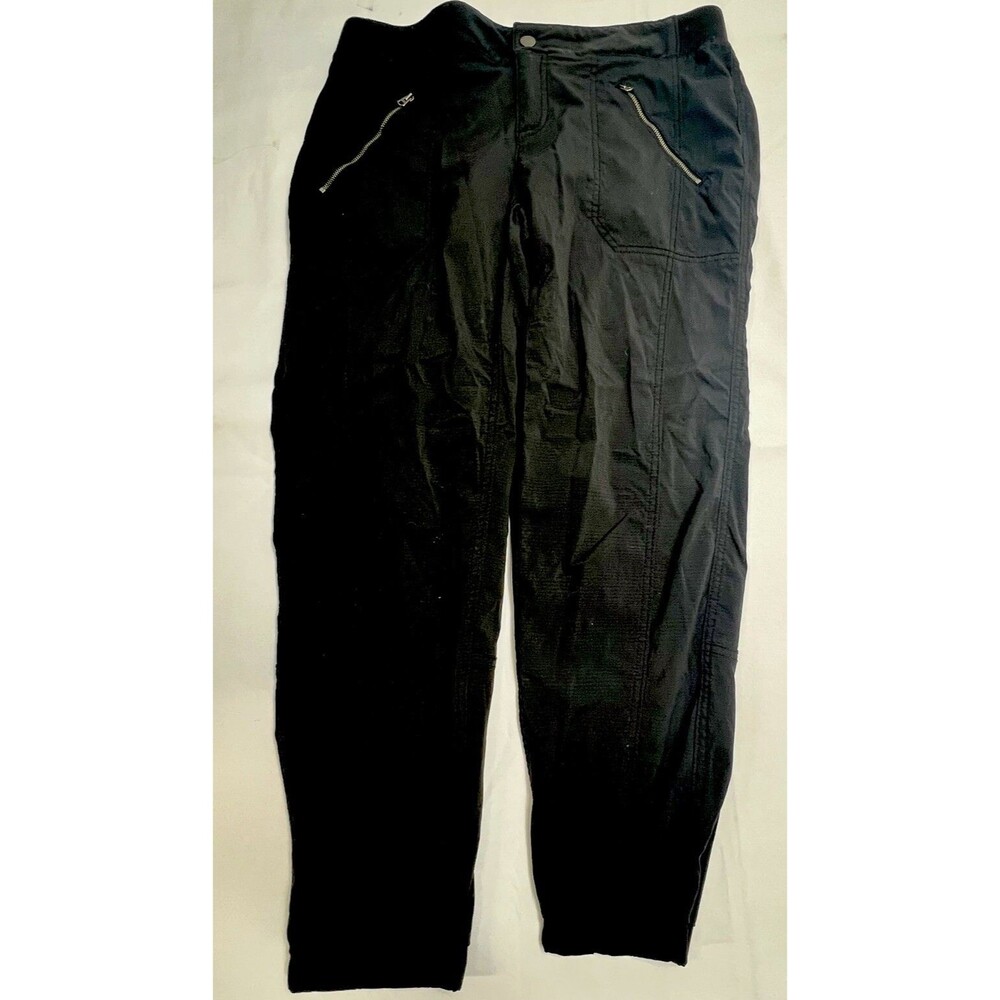 Athleta Womens Black Nylon Spandex Jog Pants 4 Pockets Ankle Length V2(35Size 14